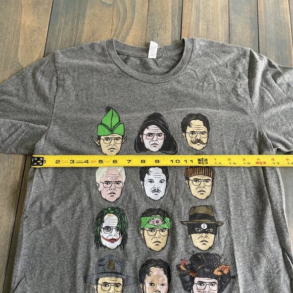 Many Faces of Dwight Schrute The Office T-Shirt Halloween Costumes Mens M (Q8) - Picture 6 of 7